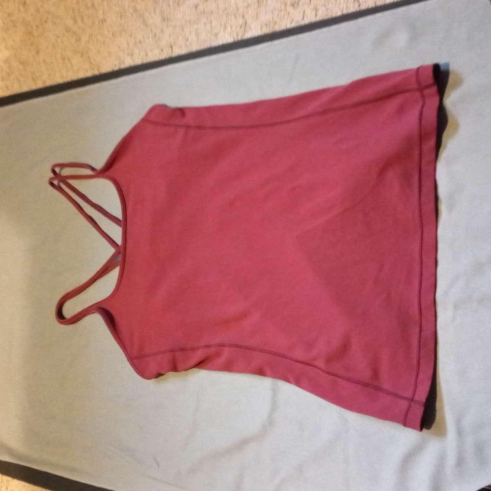 Lululemon Full Length Tank, Size 8, Berry/Burgundy